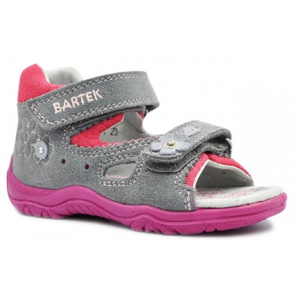 Sportowe sandały dla dziewczynek na lato Bartek t-11068/857 II gatunek