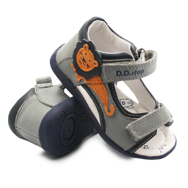 Chłopięce Sandały Do Nauki Chodzenia D.D.Step g075-357a grey