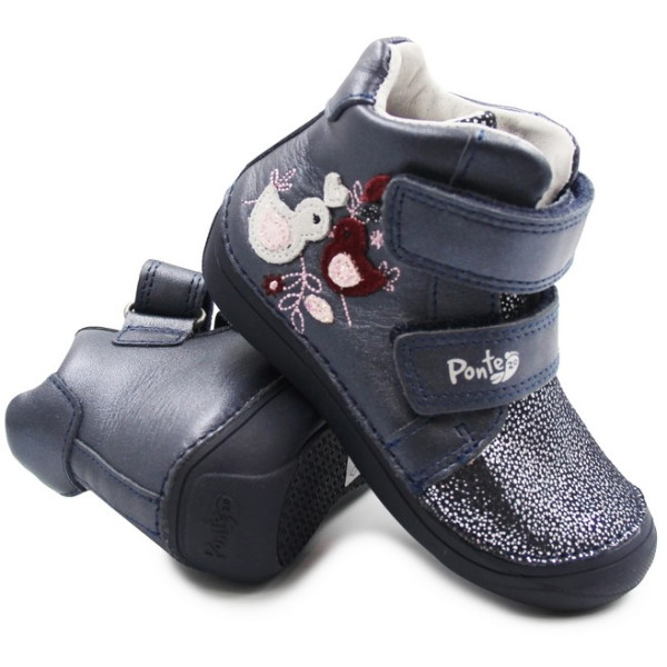 Metaliczne buty dla dziewczynki na jesień kaczuszka Ponte da06-3-834