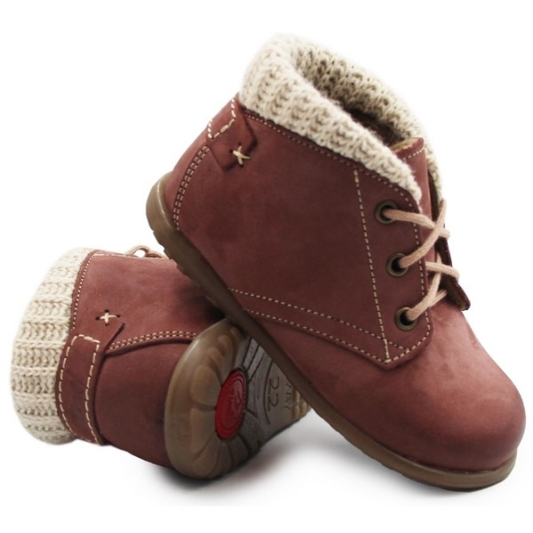 Buty trzewiki jesienne zimowe ocieplane dla dziewczynki Emel eY 2440C-4