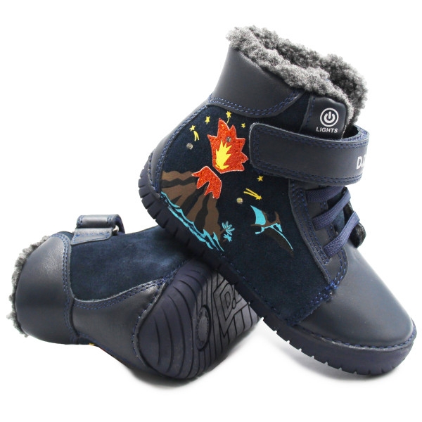 Ocieplane buty na zimę dla chłopca LED D.D.Step W050-323M