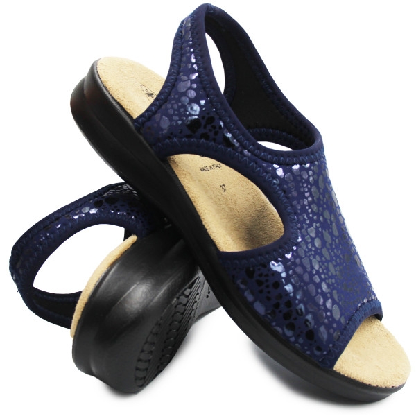 Eleganckie granatowe sandały na lato dla kobiet Sanital Flex 8041.17