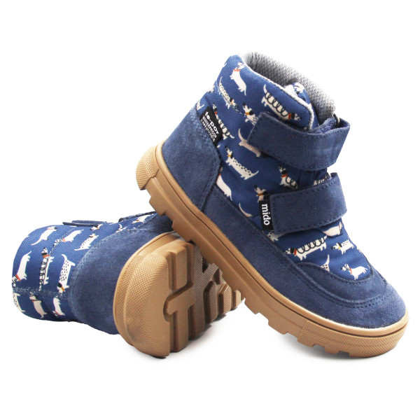 Buty Dla Chłopca Na Zimę Wodoodporne Membrana TE-POR Mido 32-41Doggy Blue